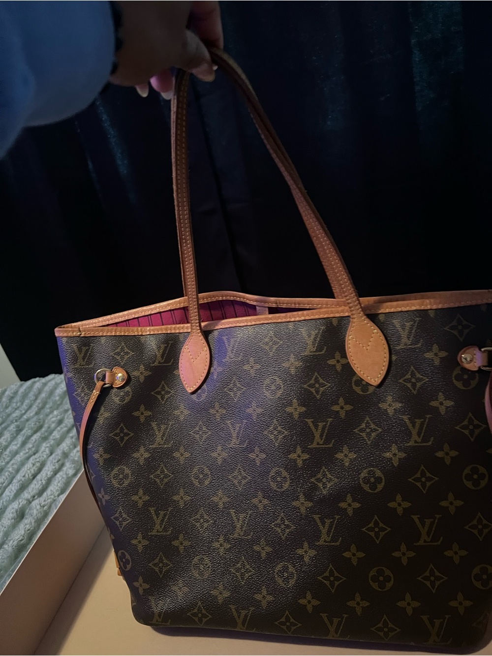 Louis Vuitton Brown Monogram Neverfull MM Tote with Pouch - Picture 8 of 12